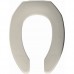 Bemis 2155SSCT 346 DuraGuard Commercial Open Front Solid Plastic Elongated Toilet Seat  Biscuit - B005HEW7VY